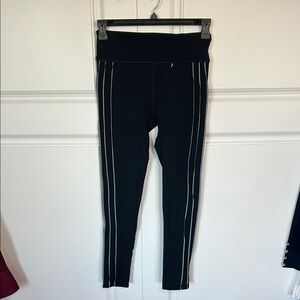NWOT Free Movement Black Leggings with White Stripes